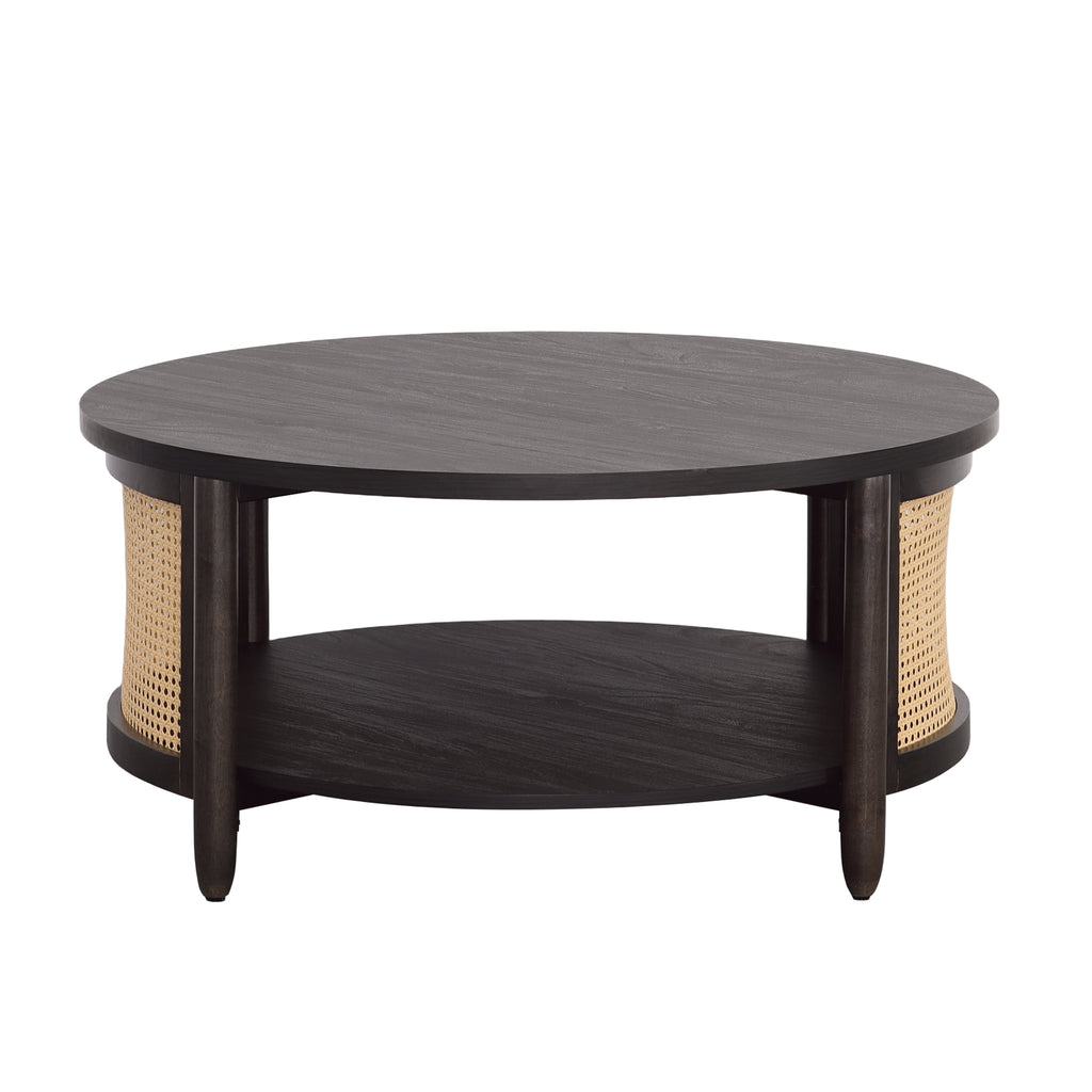 Springwood Caning Coffee Table, Charcoal Finish