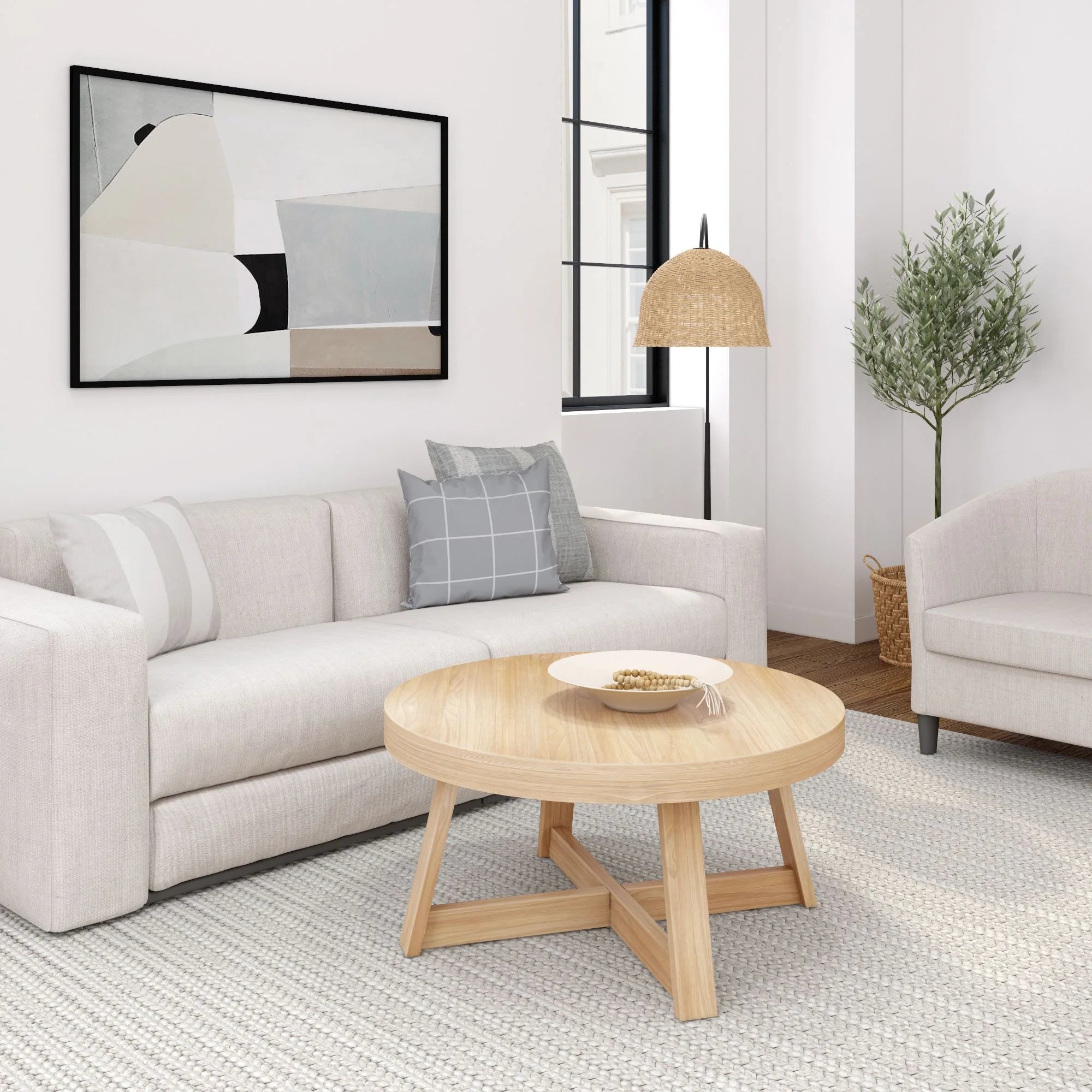 Classic Solid Wood round Coffee Table