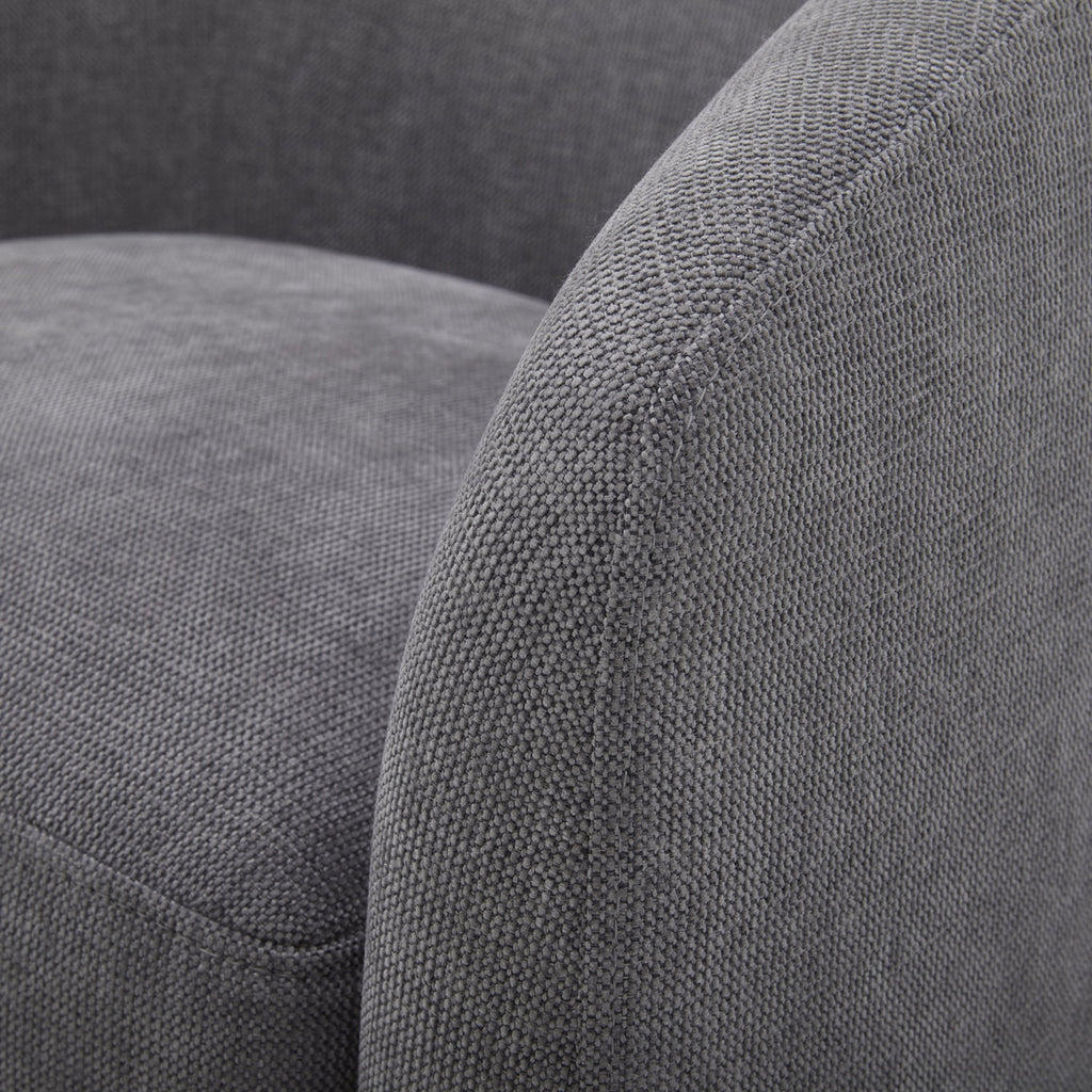 Bradford Wooden Base Modern Swivel Accent Chair, Gray