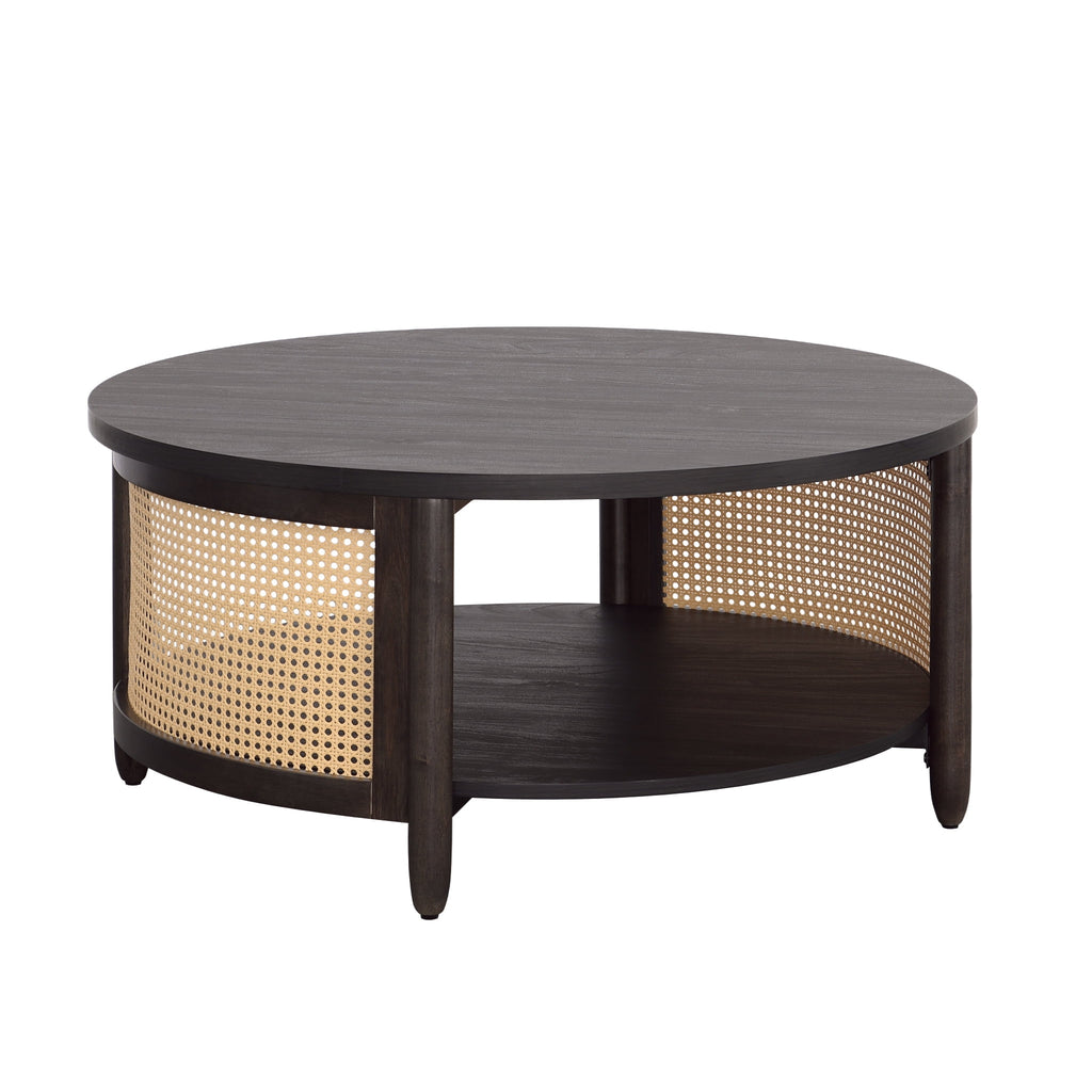 Springwood Caning Coffee Table, Charcoal Finish