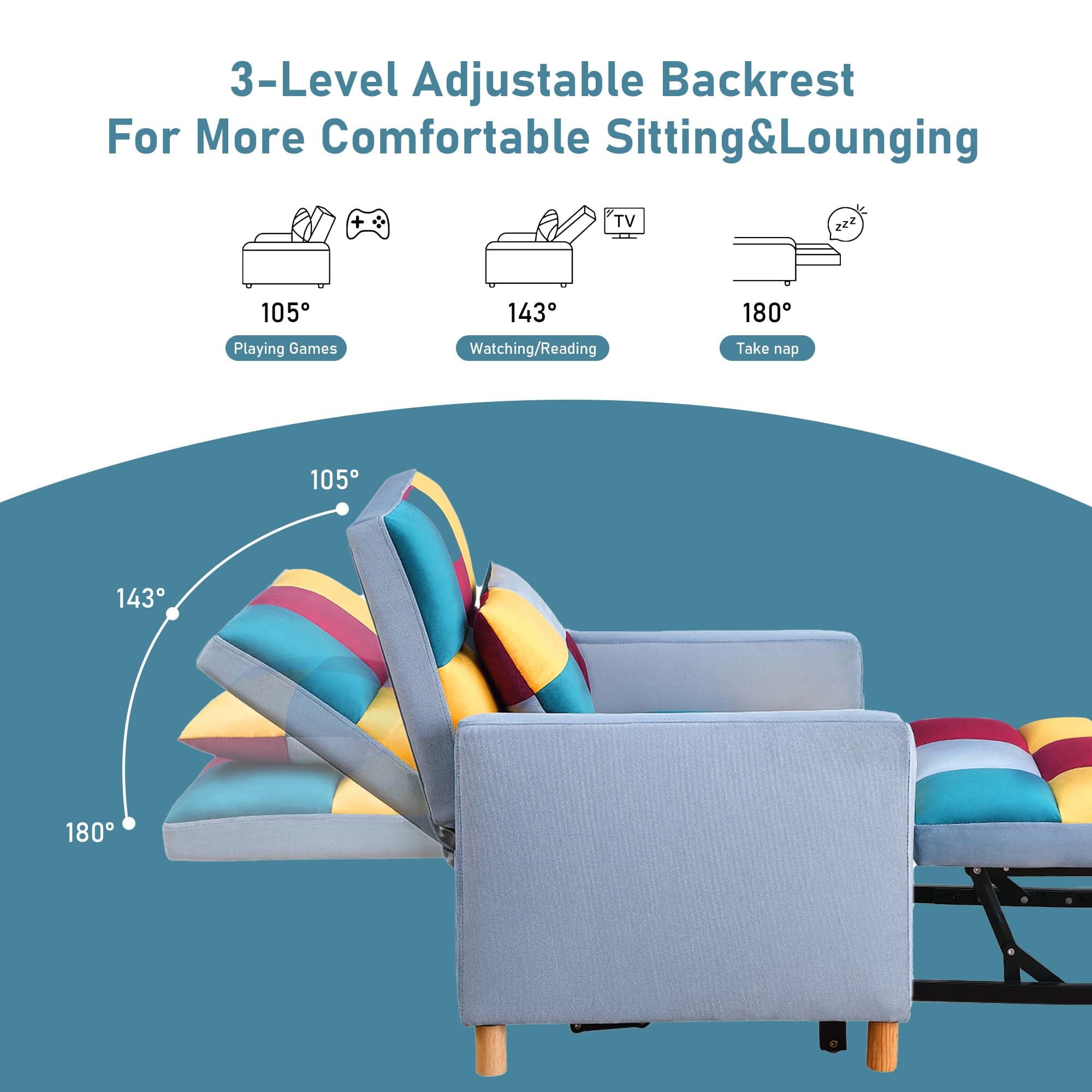 Convertible Sleeper Chair Bed