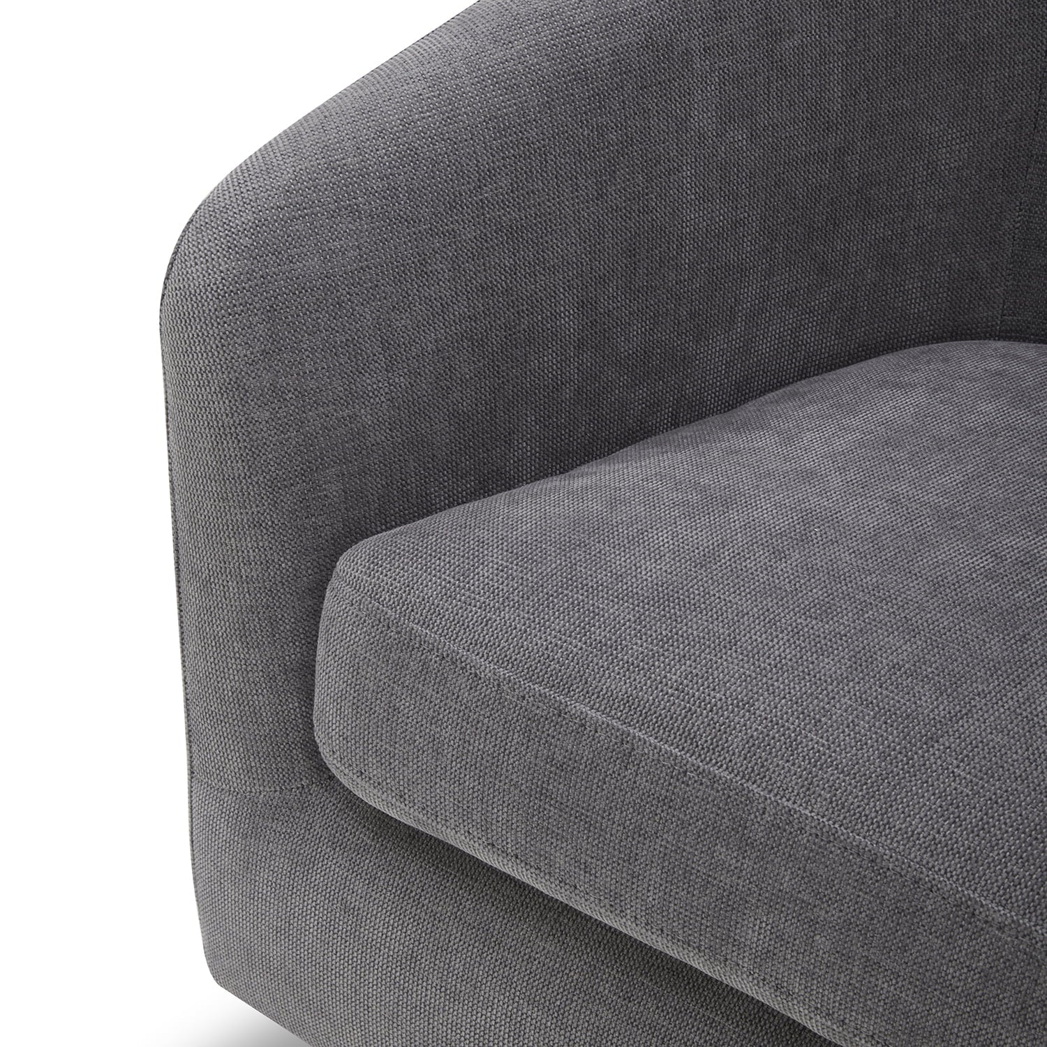 Bradford Wooden Base Modern Swivel Accent Chair, Gray