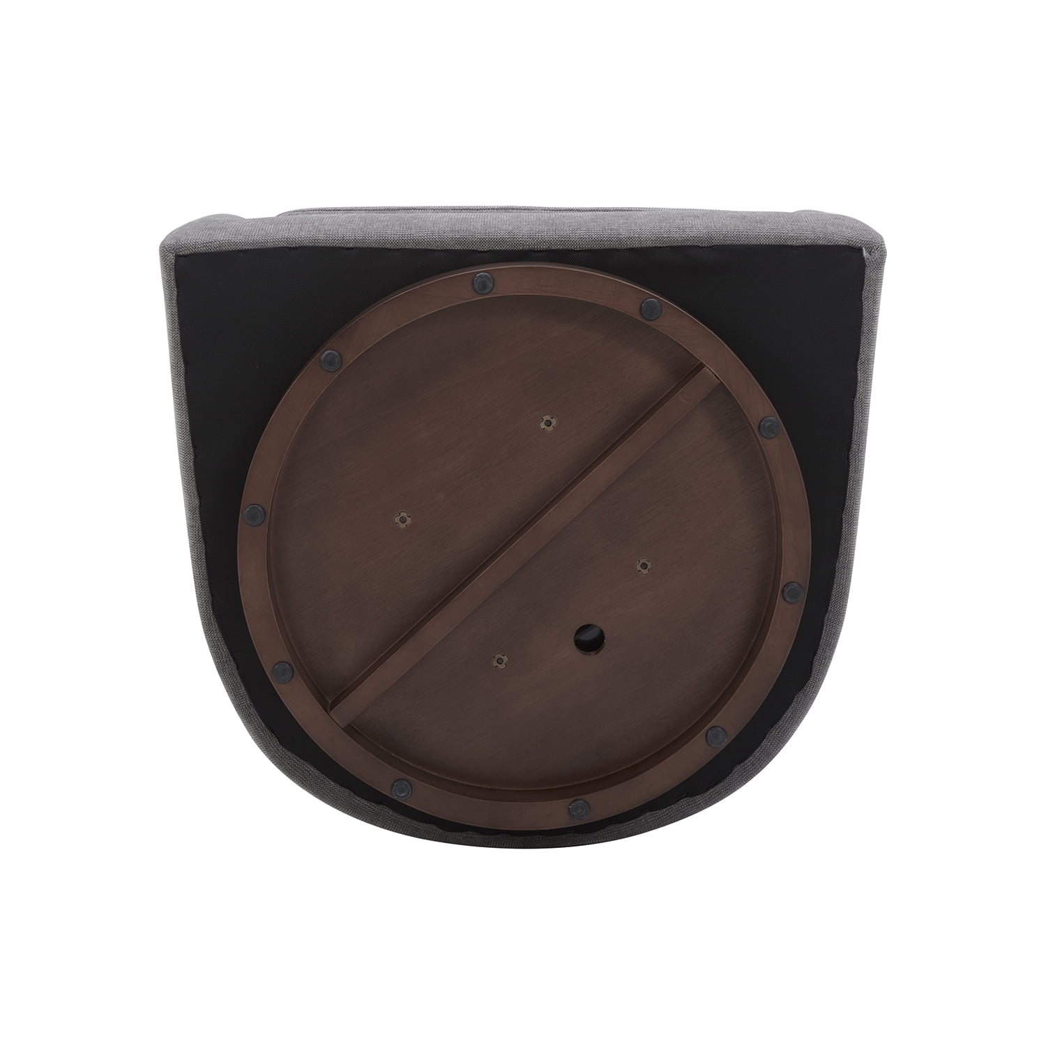 Bradford Wooden Base Modern Swivel Accent Chair, Gray