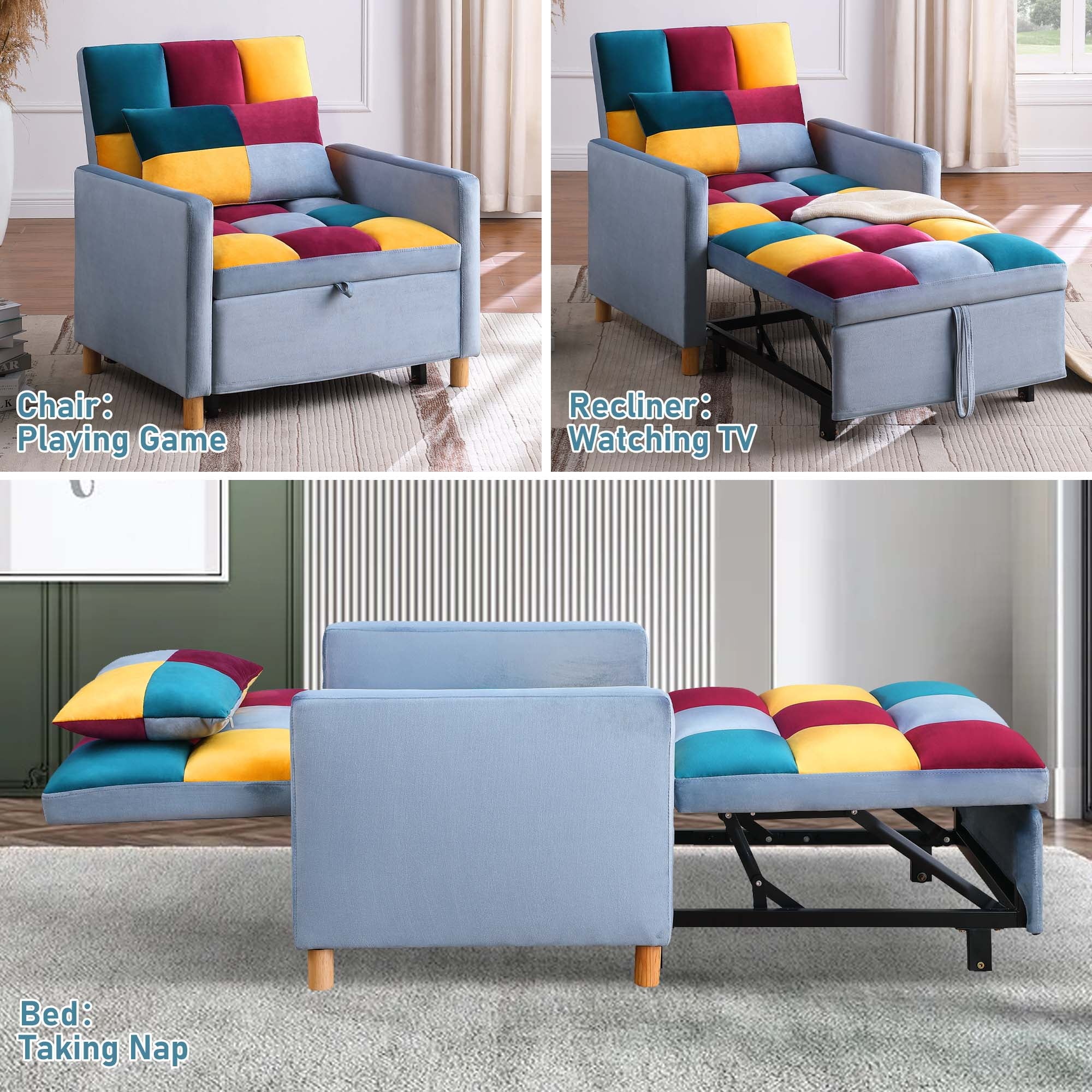Convertible Sleeper Chair Bed